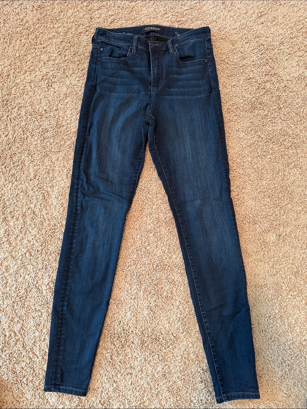 Liverpool Dark Blue Stretch Skinny Jeans